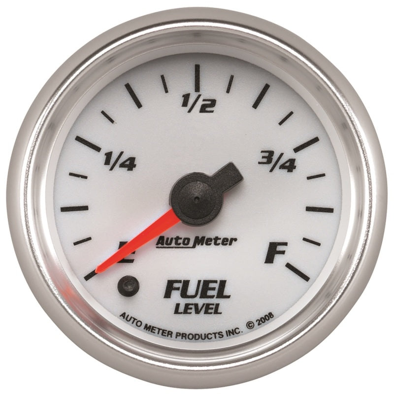 Autometer Pro-Cycle Gauge Fuel Level 2 1/16in 0-280 Programmable White Gauges AutoMeter