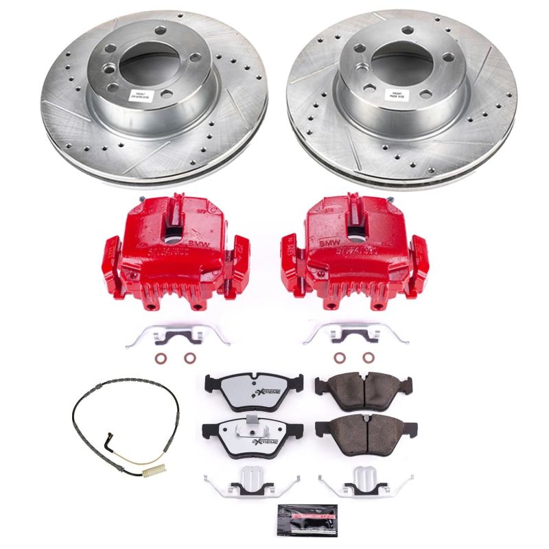 Power Stop 2006 BMW 325xi Front Z26 Street Warrior Brake Kit w/Calipers Brake Kits - Performance D&S PowerStop
