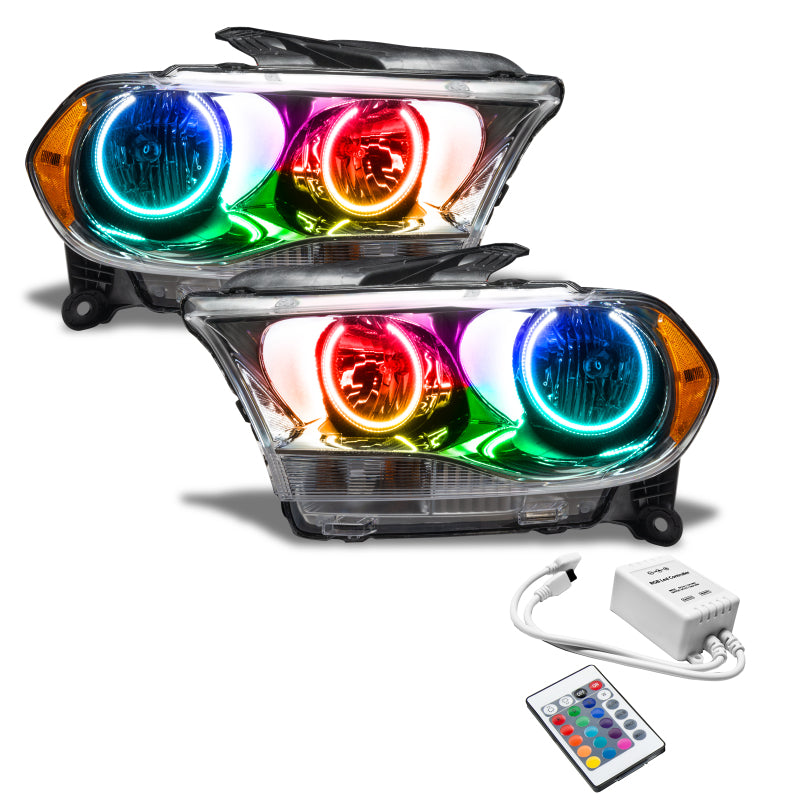 Oracle 11-13 Dodge Durango SMD HL Halogen - Chrome - ColorSHIFT w/ Simple Controller Headlights ORACLE Lighting