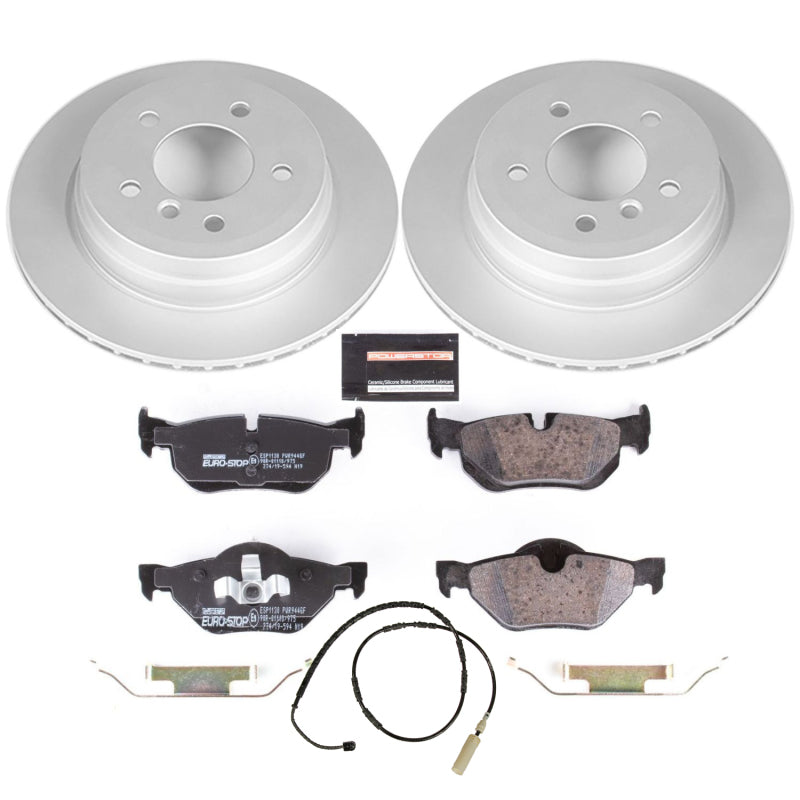 Power Stop 11-13 BMW 328i Rear Euro-Stop Brake Kit Brake Kits - OE PowerStop