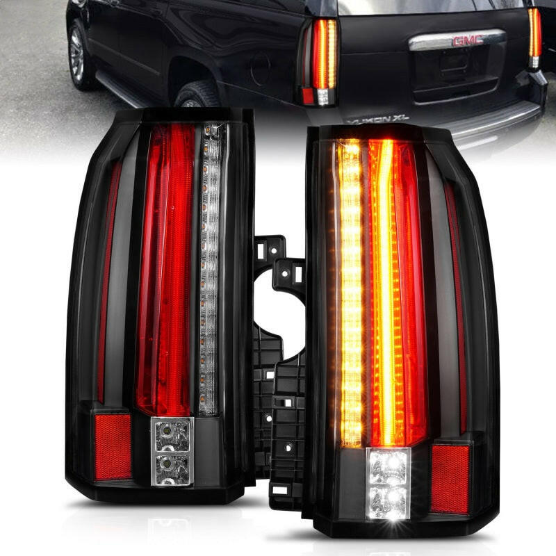 ANZO 2015-2017 GMC Yukon/Yukon XL LED Taillights Black Tail Lights ANZO