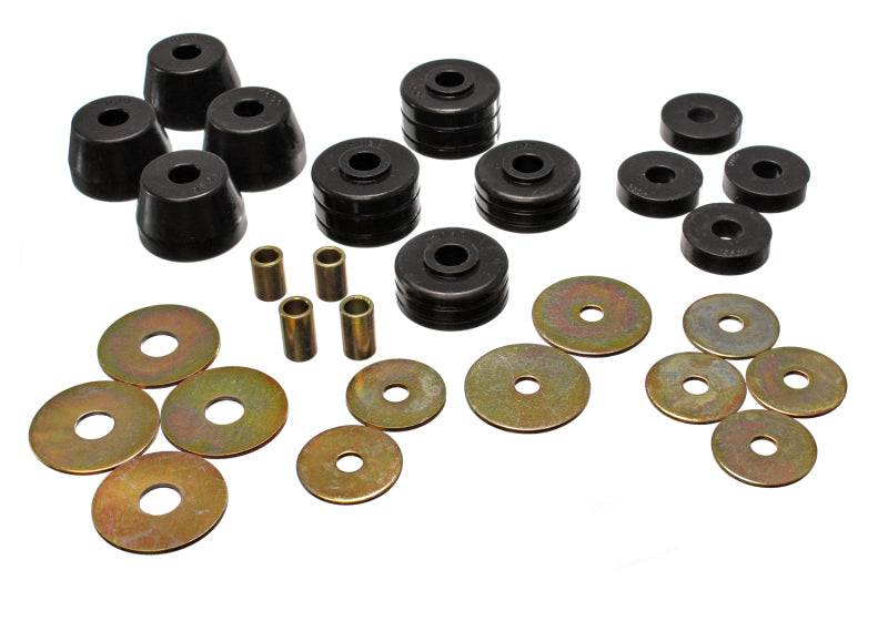Energy Suspension D100-300 2&4Wd Body Mounts - Black Bushing Kits Energy Suspension