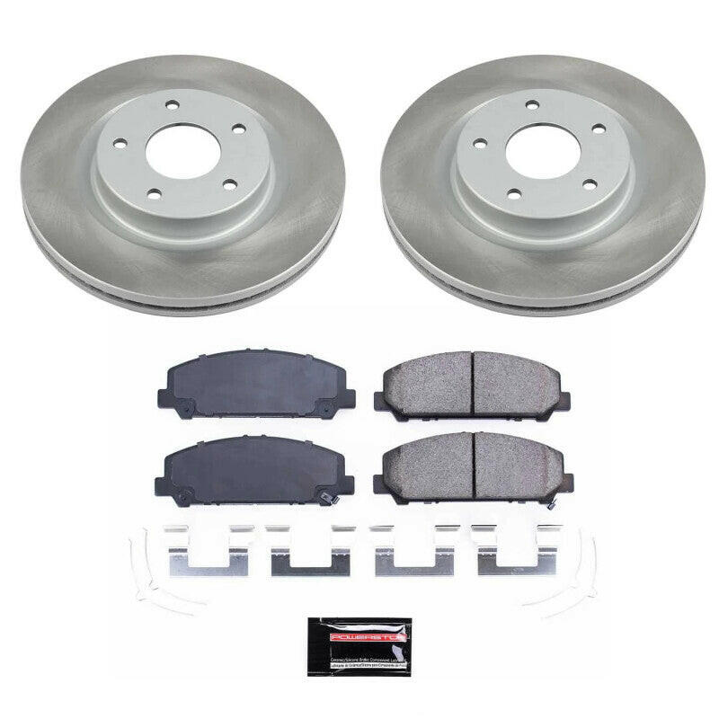 Power Stop 17-22 Nissan TITAN Front Semi-Coated Rotor Kit Brake Kits - Performance Blank PowerStop