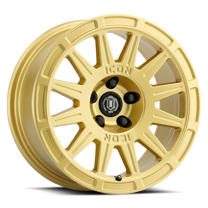 ICON Ricochet 17x8 / 5x100 / 38 mm / 6in BS Gloss Gold Wheel Wheels - Cast ICON