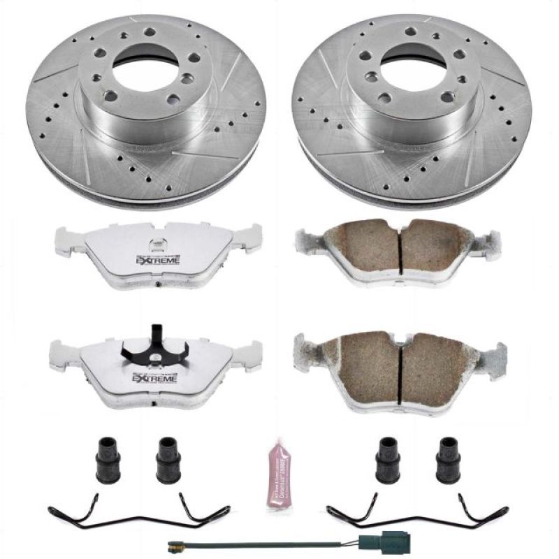 Power Stop 94-95 BMW 540i Front Z26 Street Warrior Brake Kit Brake Kits - Performance D&S PowerStop