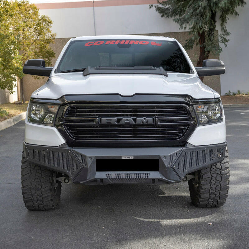 Go Rhino 19-24 Ram 1500 (Excl. Rebel/Warlock/TRX) Element FR Bumper w/Fixed Lgt Bar Mount - Tex. Blk Bumpers - Steel Go Rhino