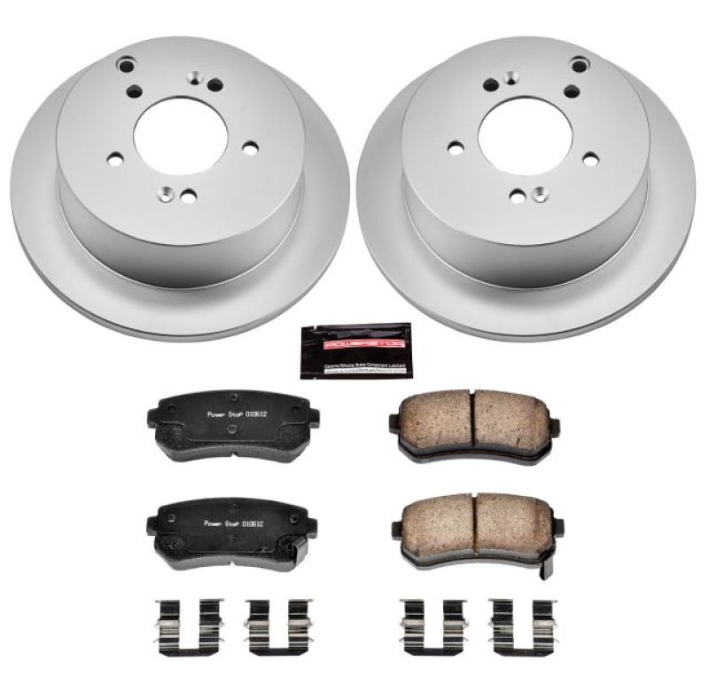 Power Stop 10-15 Hyundai Tucson Rear Z17 Evolution Geomet Coated Brake Kit Brake Kits - Performance Blank PowerStop