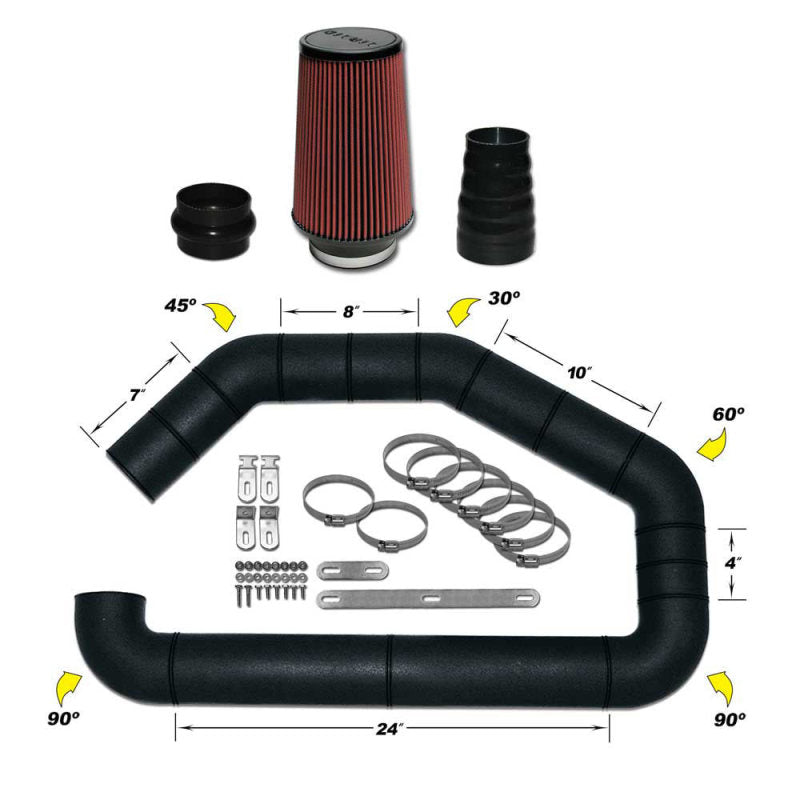 Airaid U-Build-It - Universal 4in Master Kit I w/700-470 (9in) Filter Air Intake Components Airaid