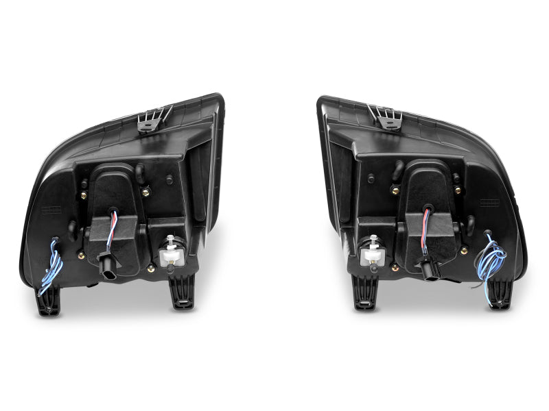 Raxiom 05-09 Ford Mustang w/ Halogen LED Halo Prjctr Headlights-Blk Hsng(Smoked Lens Exclude GT500) Headlights Raxiom