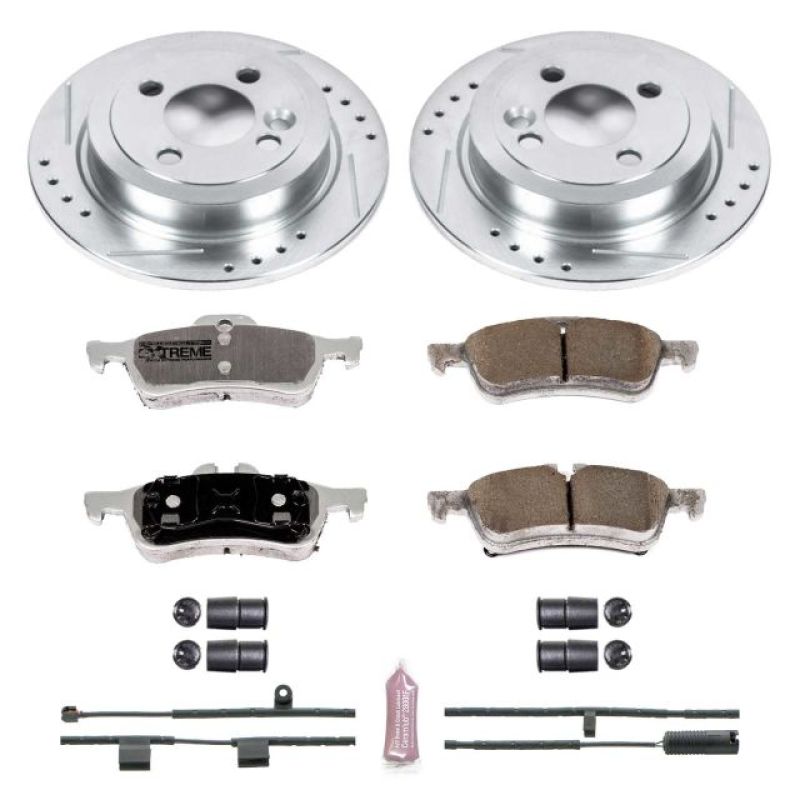 Power Stop 07-08 Mini Cooper Rear Z26 Street Warrior Brake Kit Brake Kits - Performance D&S PowerStop