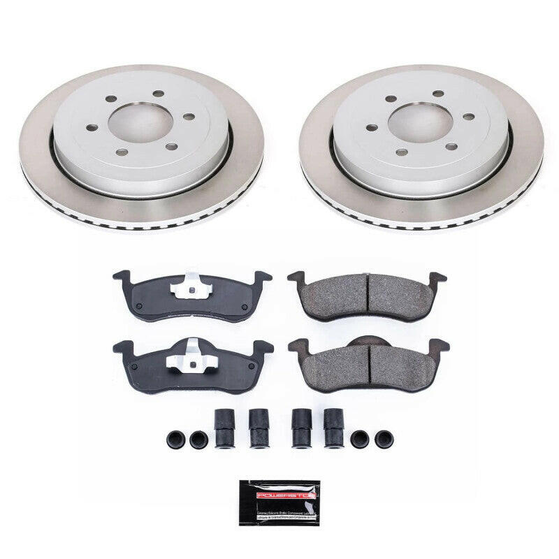 Power Stop 07-17 Lincoln Navigator Rear Semi-Coated Rotor Kit Brake Kits - Performance Blank PowerStop