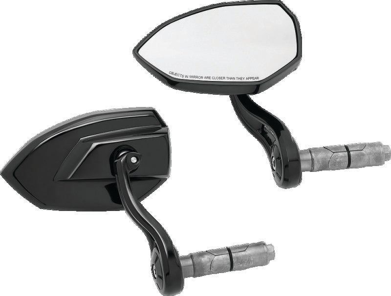 Kuryakyn Phantom Bar End Mirror Gloss Black Air Filters - Direct Fit Kuryakyn