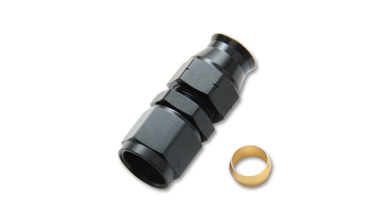 Vibrant -8AN Female to 0.375in Tube Adapter Fitting (w/Brass Olive Insert) Fittings Vibrant