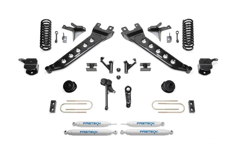 Fabtech 13-18 Ram 3500 4WD 7in Radius Arm Kit w/Perf Shks Lift Kits Fabtech