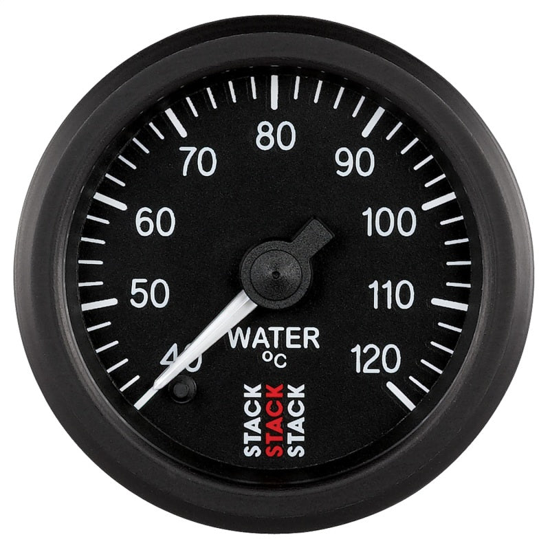 Autometer Stack 52mm 40-120 Deg C 1/8in NPTF Male Pro Stepper Motor Water Temp Gauge - Black Gauges AutoMeter
