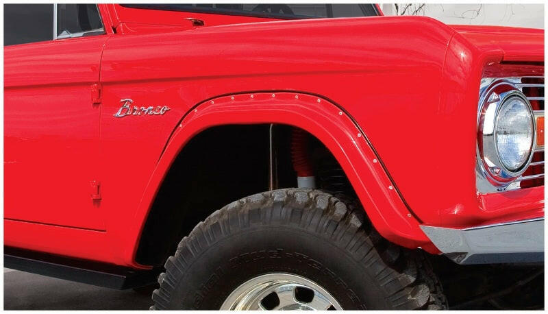 Bushwacker 66-77 Ford Bronco Cutout Style Flares 2pc - Black Fender Flares Bushwacker