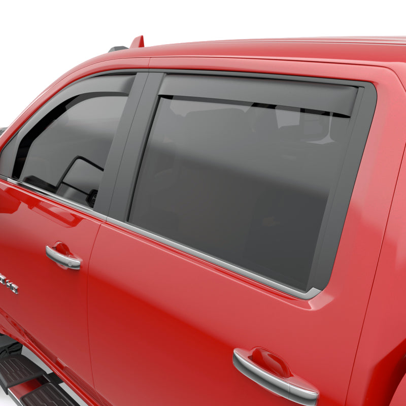 EGR 2019 Chevy 1500 Crew Cab In-Channel Window Visors - Matte Black Wind Deflectors EGR