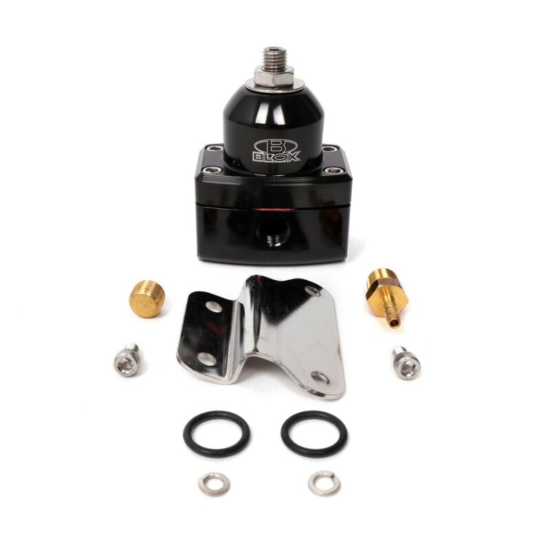 BLOX Racing 2-Port Design Black/Black Adjustable Fuel Pressure Regulator Fuel Pressure Regulators BLOX Racing