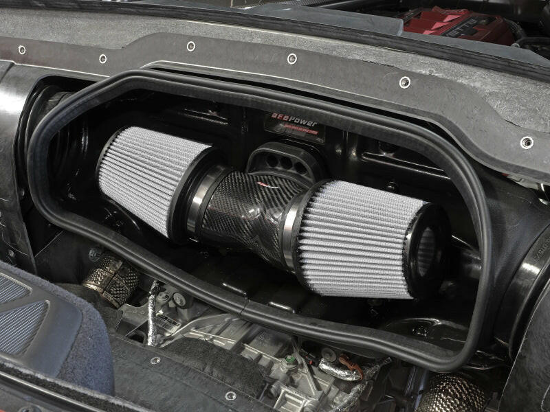 aFe 2020 Corvette C8 Track Series Carbon Fiber Cold Air Intake System With Pro DRY S Filters Cold Air Intakes aFe