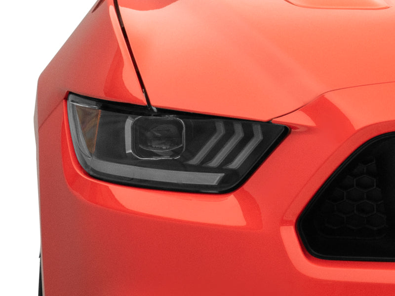 Raxiom 15-17 Ford Mustang GT350 GT500 LED Projector Headlights- Black Housing (Clear Lens) Headlights Raxiom