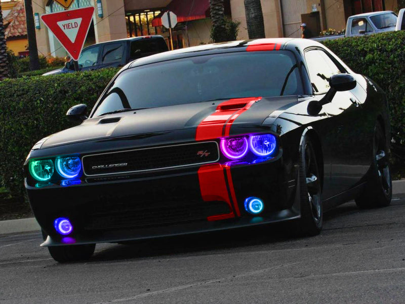 Oracle Dodge Challenger 08-14 LED Waterproof Halo Kit - ColorSHIFT w/ Simple Controller Fog Lights ORACLE Lighting