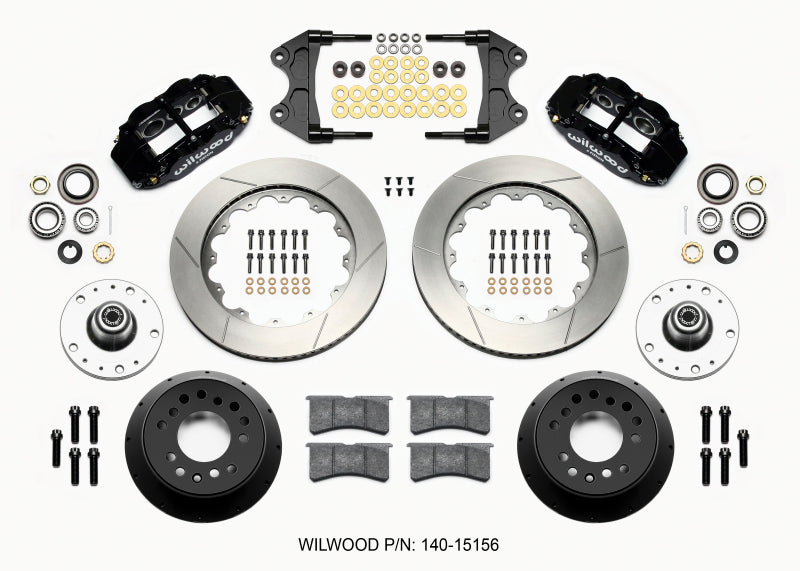 Wilwood Narrow Superlite 6R Front Hub Kit 14.00in WWE ProSpindle (5x4.75in 5x5.00in Hub) Big Brake Kits Wilwood