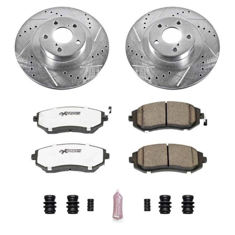 Power Stop 05-06 Saab 9-2X Front Z26 Street Warrior Brake Kit Brake Kits - Performance D&S PowerStop
