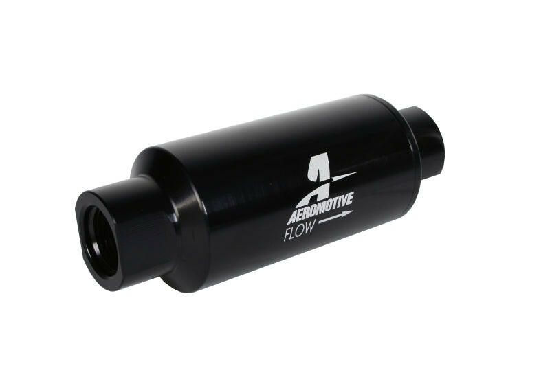 Aeromotive In-Line Filter 10AN 10 Micron Microglass Element Bright-Dip Black 2in OD Fuel Filters Aeromotive