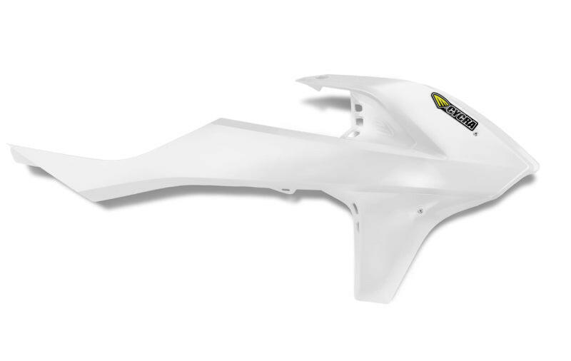 Cycra 16-19 KTM 125-500 SX/XC/SX-F/XC-F/XC-W/XCF-W/EXC-F Powerflow Radiator Shrouds - White Plastics Cycra