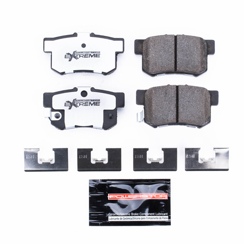 Power Stop 01-03 Acura CL Rear Z26 Extreme Street Brake Pads w/Hardware Brake Pads - Performance PowerStop