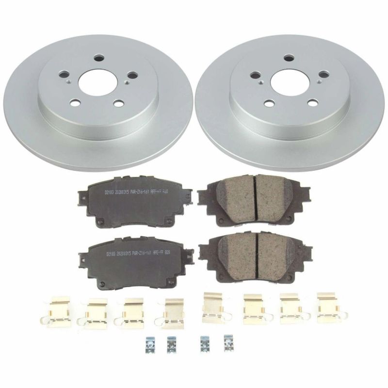 Power Stop 2019 Toyota Corolla Rear Z17 Evolution Geomet Coated Brake Kit Brake Kits - Performance Blank PowerStop