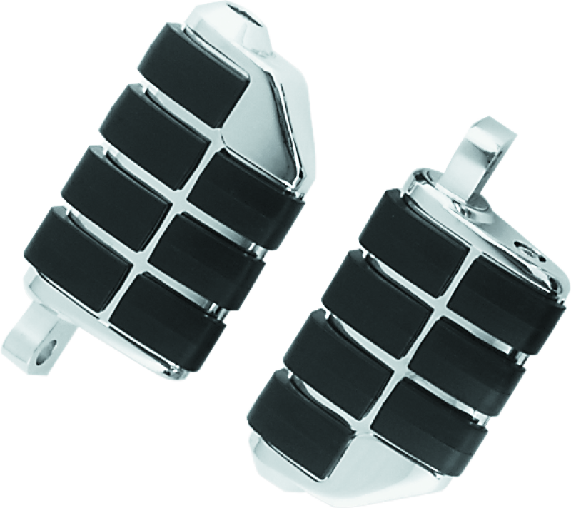 Kuryakyn Dually ISO Peg With Male Mount Adapter Chrome (Pair) Footpegs Kuryakyn