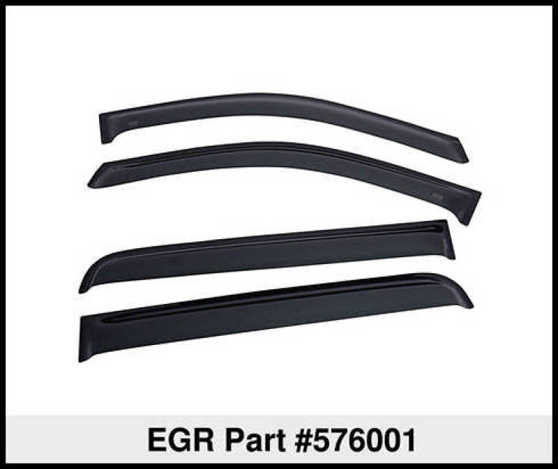 EGR 16-17 Nissan Titan Crew Cab SlimLine Tape-On WindowVisors Set of 4 - Light Smoke Wind Deflectors EGR