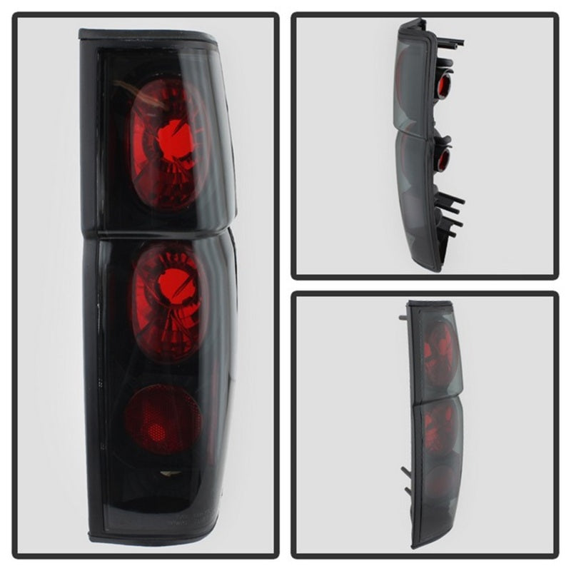 Spyder Nissan Hardbody 86-97 Euro Style Tail Lights Black Smoke ALT-YD-NH86-BSM Tail Lights SPYDER