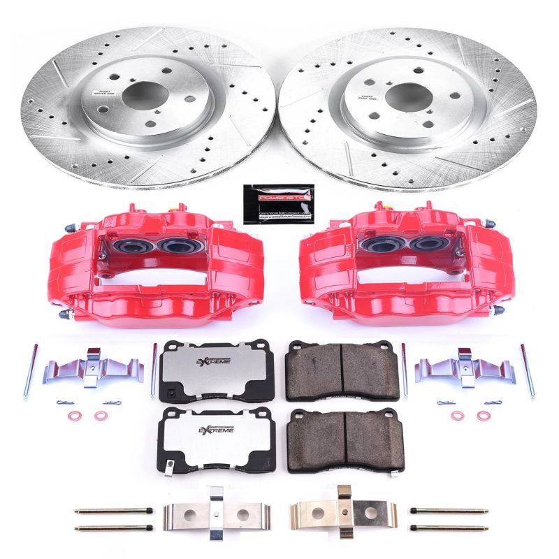 Power Stop 05-14 Subaru Impreza Front Z26 Street Warrior Brake Kit w/Calipers Brake Kits - Performance D&S PowerStop
