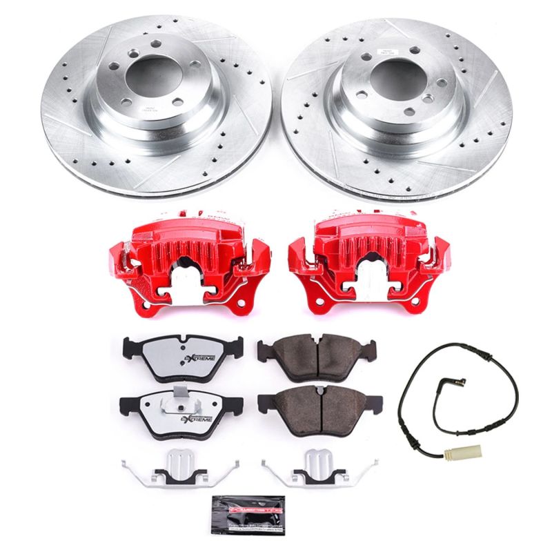 Power Stop 2006 BMW 330i Front Z26 Street Warrior Brake Kit w/Calipers Brake Kits - Performance D&S PowerStop