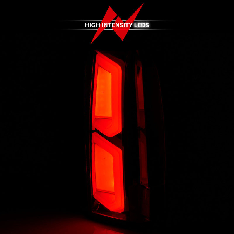 ANZO 2015-2020 Chevrolet Tahoe LED Tail Lights w/ Light Bar Chrome Housing Clear Lens Tail Lights ANZO