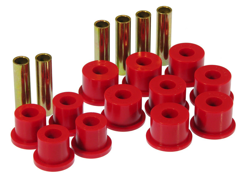 Prothane 88-98 GM 2/4wd Rear Spring & Shackle Bushings - Red Bushing Kits Prothane