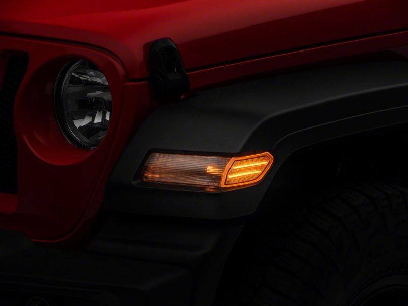 Raxiom 18-23 Jeep Wrangler JL Axial Series LED Fender Flare Marker Lights- Clear Light Accessories and Wiring Raxiom