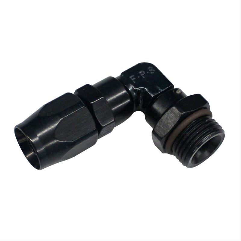 Fragola -12AN x 90 Degree x 1 1/16-12 (12) Hose End - Black Fittings Fragola