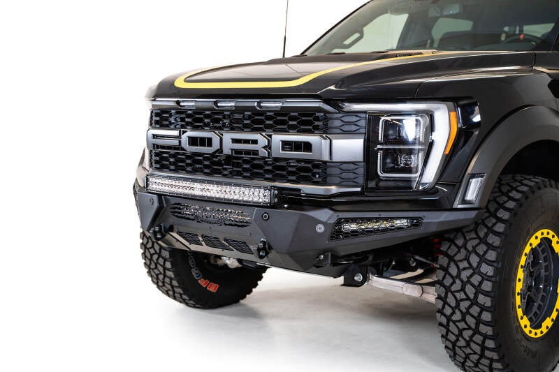 Addictive Desert Designs 21-22 Ford Raptor HoneyBadger Front Bumper Bumpers - Steel Addictive Desert Designs