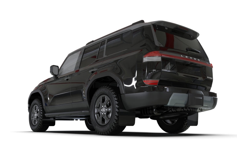 Rally Armor 2024+ Lexus GX-550 Overtrail Black UR Mud Flap Metallic Black Logo Mud Flaps Rally Armor