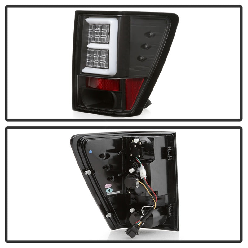 Spyder Jeep Grand Cherokee 05-06 Version 2 Light Bar LED Tail Lights - Black Tail Lights SPYDER