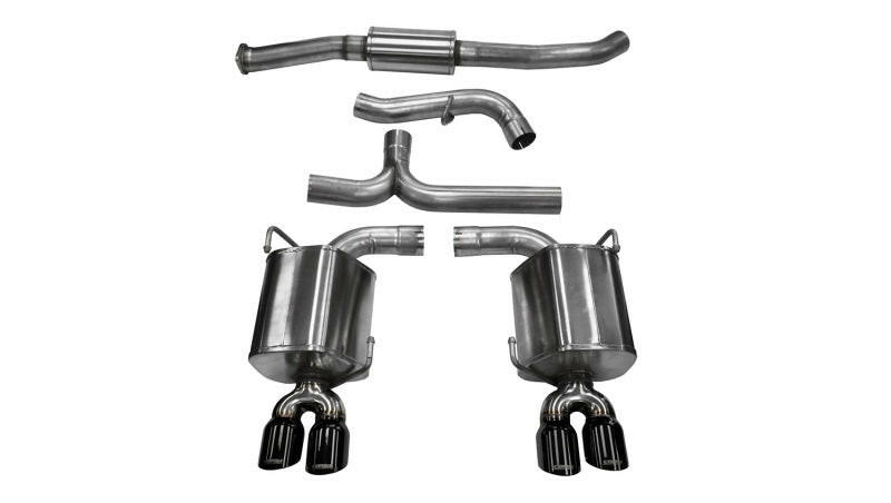 Corsa 2011-2014 Subaru Impreza Sedan STI 2.5L Turbo Manual Black Sport Cat-Back Exhaust Catback CORSA Performance