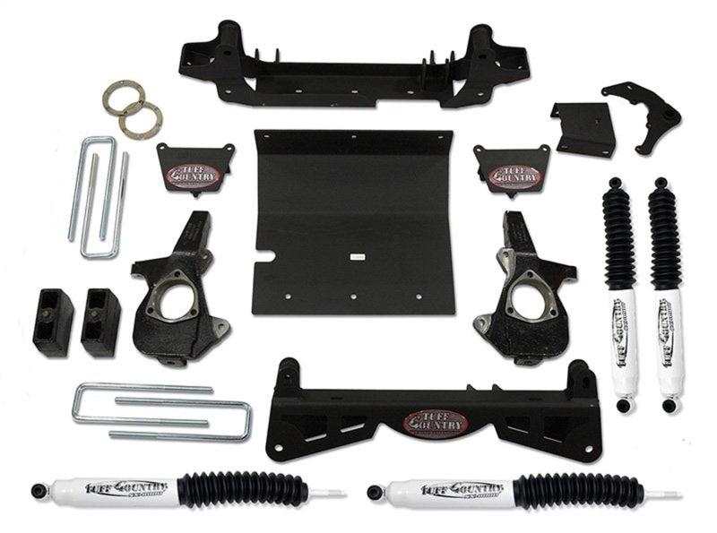 Tuff Country 01-10 Chevy Silverado 2500HD 4x4 4in Lift Kit (w/3pc Sub Frame SX8000 Shocks) Lift Kits Tuff Country
