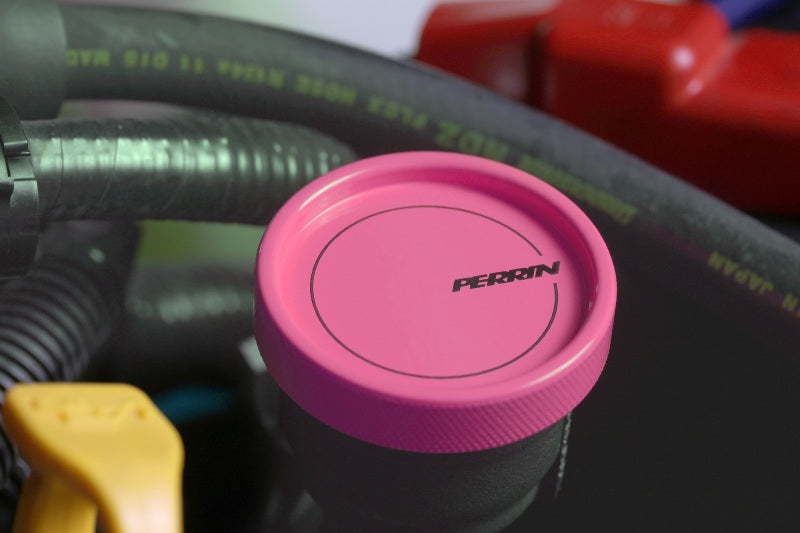 PERRIN 02-25 Subaru Impreza/WRX/STI & 13-25 Crosstrek/BRZ/FR-S/GR86/GR86 Oil Fill Cap - Hyper Pink Oil Caps Perrin Performance