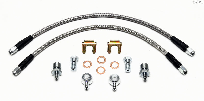 Wilwood Flexline Kit D52 Caliper 16in w/ Banjo 7/16-20 Brake Line Kits Wilwood