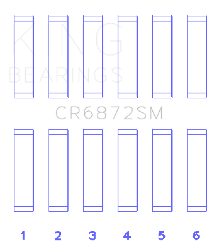 King Engine Bearings Toyota 1GR-FE (Size +.50mm) Connecting Rod Bearing Set Bearings King Engine Bearings