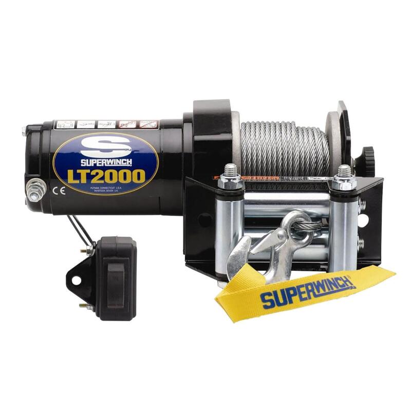 Superwinch 2000 LBS 12V DC 5/32in x 49ft Steel Rope LT2000 Winch Winches Superwinch