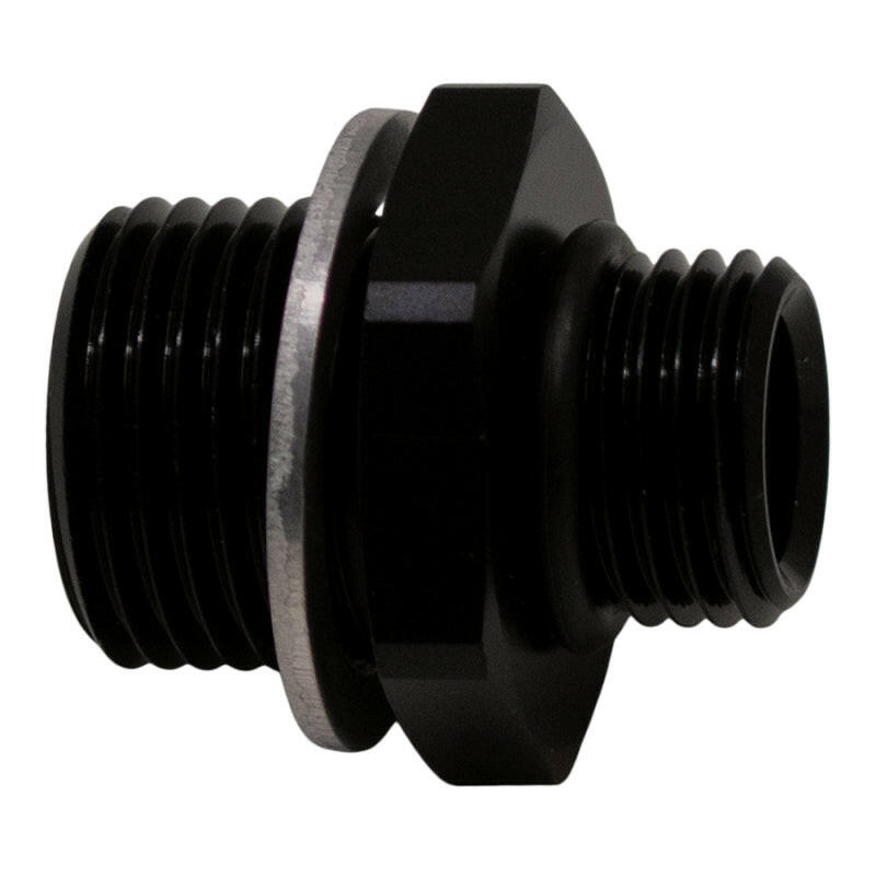 DeatschWerks 6AN ORB Male to M18 X 1.5 Metric Male (Incl O-Ring and Washer) - Anodized Matte Black Fittings DeatschWerks